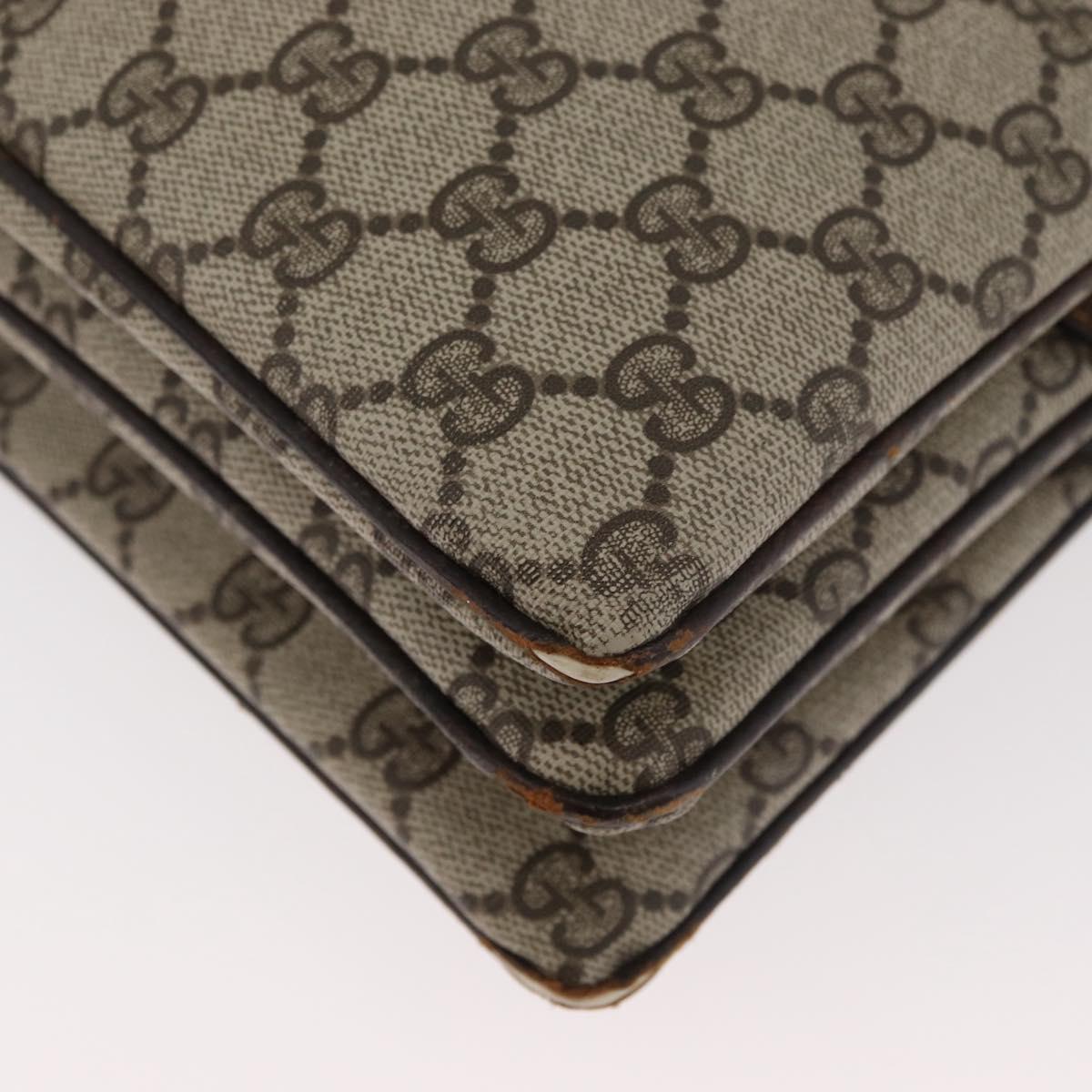 GUCCI GG Supreme Web Sherry Line Shoulder Bag PVC Beige Gold 010 378 Auth 181765