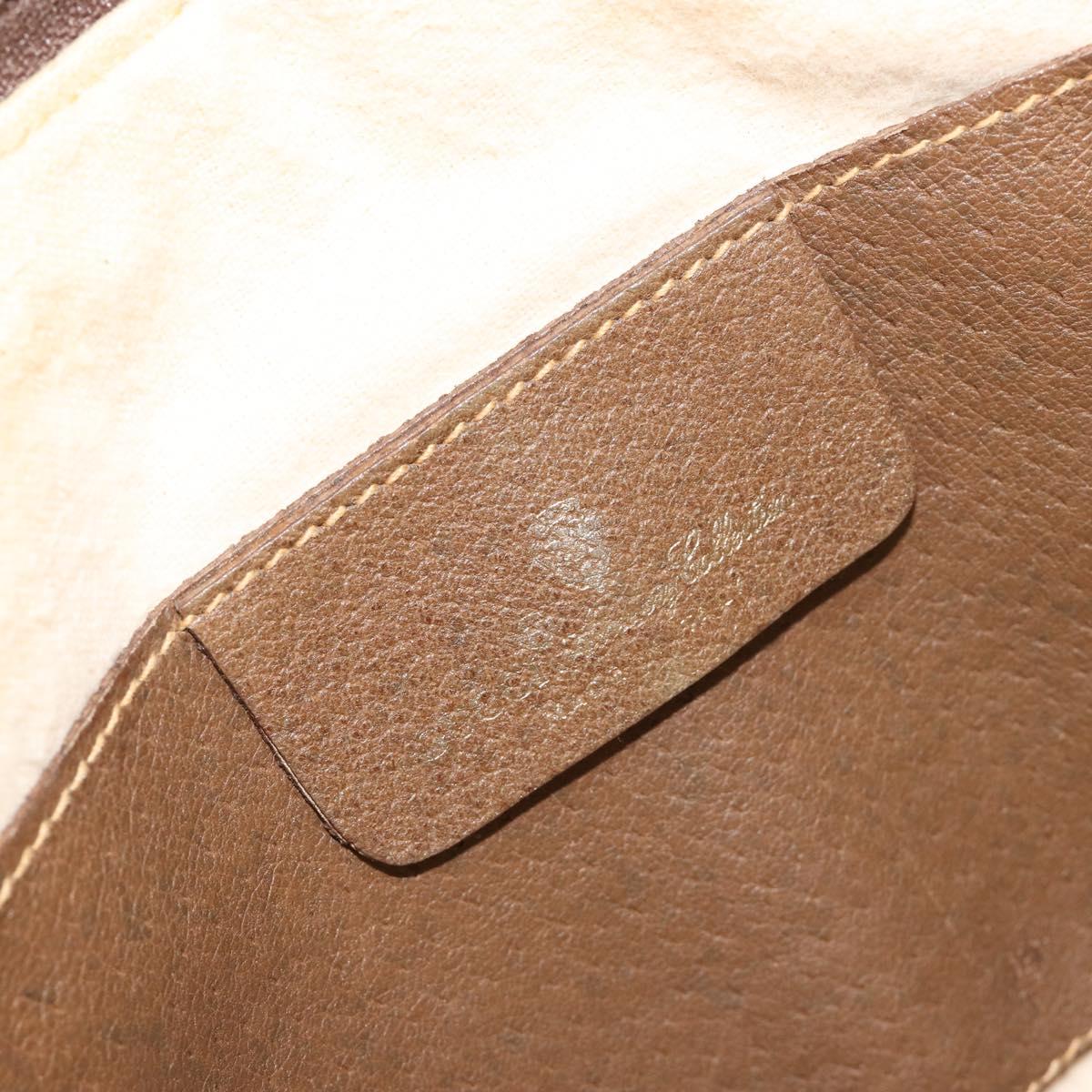 GUCCI GG Supreme Web Sherry Line Bag PVC Beige Gold 904 02 047 Auth 181772