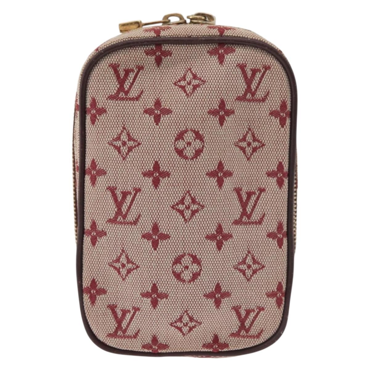 LOUIS VUITTON Monogram Mini Us Digital Pouch Red M60001 LV Auth 181783