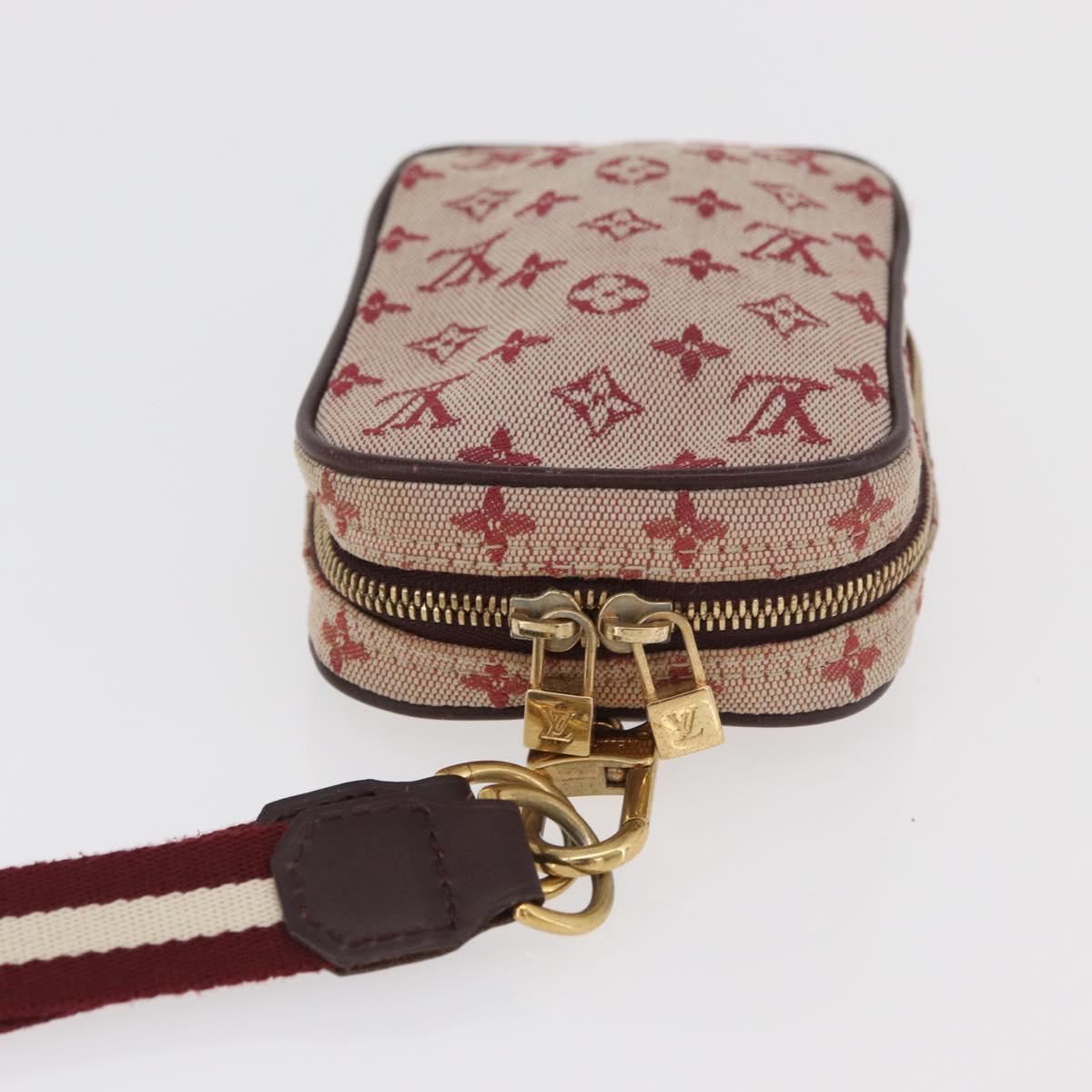 LOUIS VUITTON Monogram Mini Us Digital Pouch Red M60001 LV Auth 181783