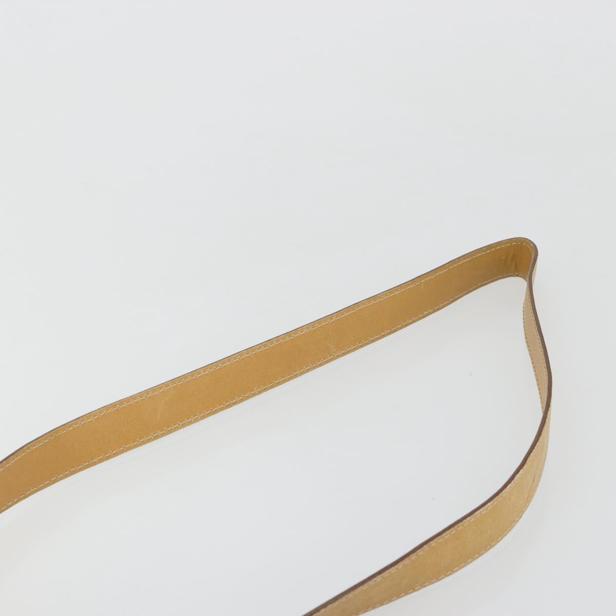 CELINE Circle Shoulder Bag Canvas Yellow Gold Auth 181797A