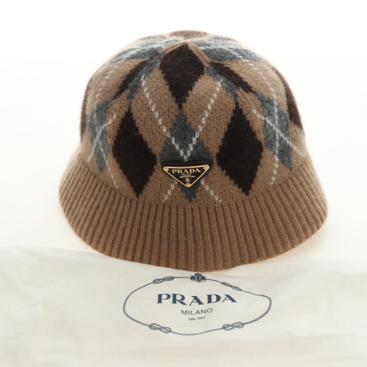 PRADA Cap Wool S Beige Auth 181802M