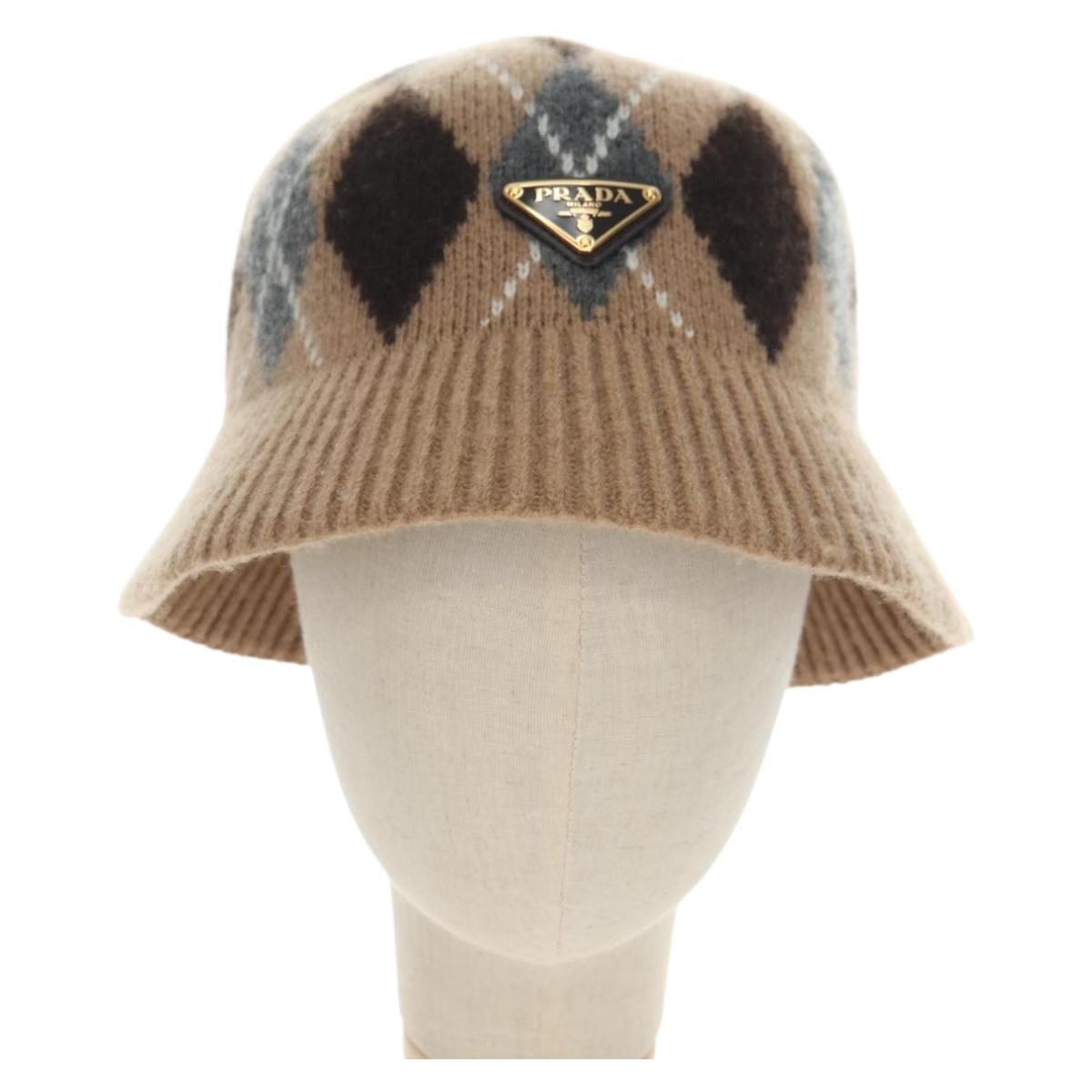PRADA Cap Wool S Beige Auth 181802M