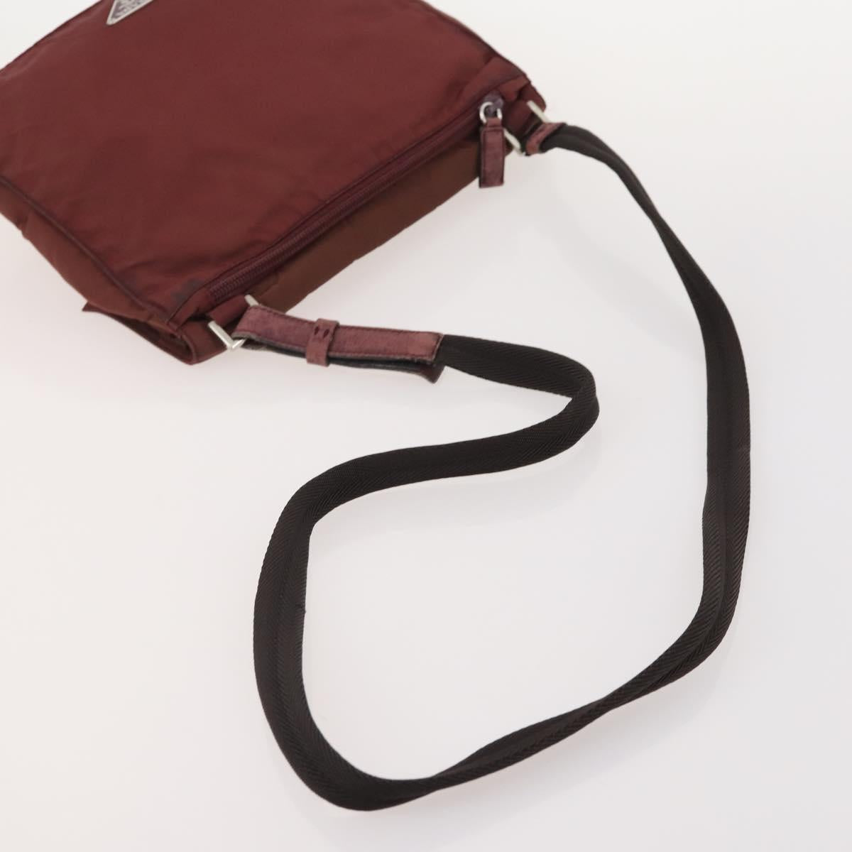 PRADA Shoulder Bag Nylon 4 Set Red Pink Light blue Auth 181808