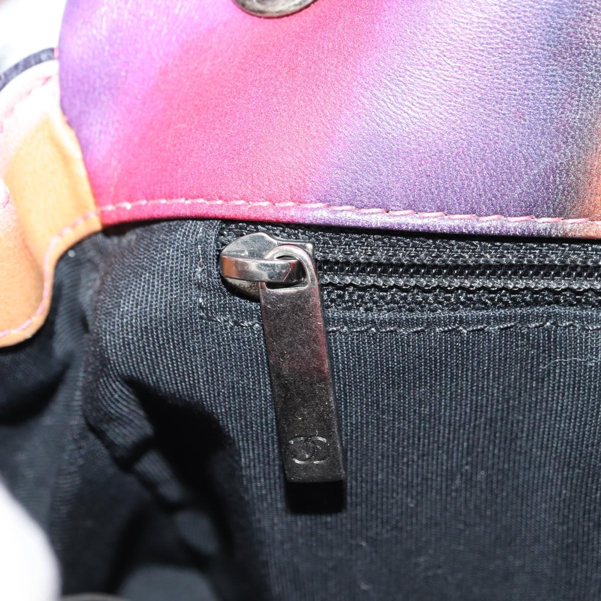 CHANEL Matelasse 22 Chain Shoulder Bag Lamb Skin Multicolor CC Auth 181824SM
