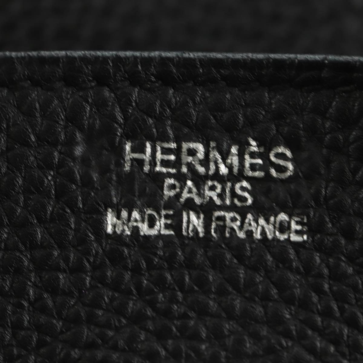 HERMES Birkin 35 Hand Bag Taurillon Leather Black Silver Auth 181827SM