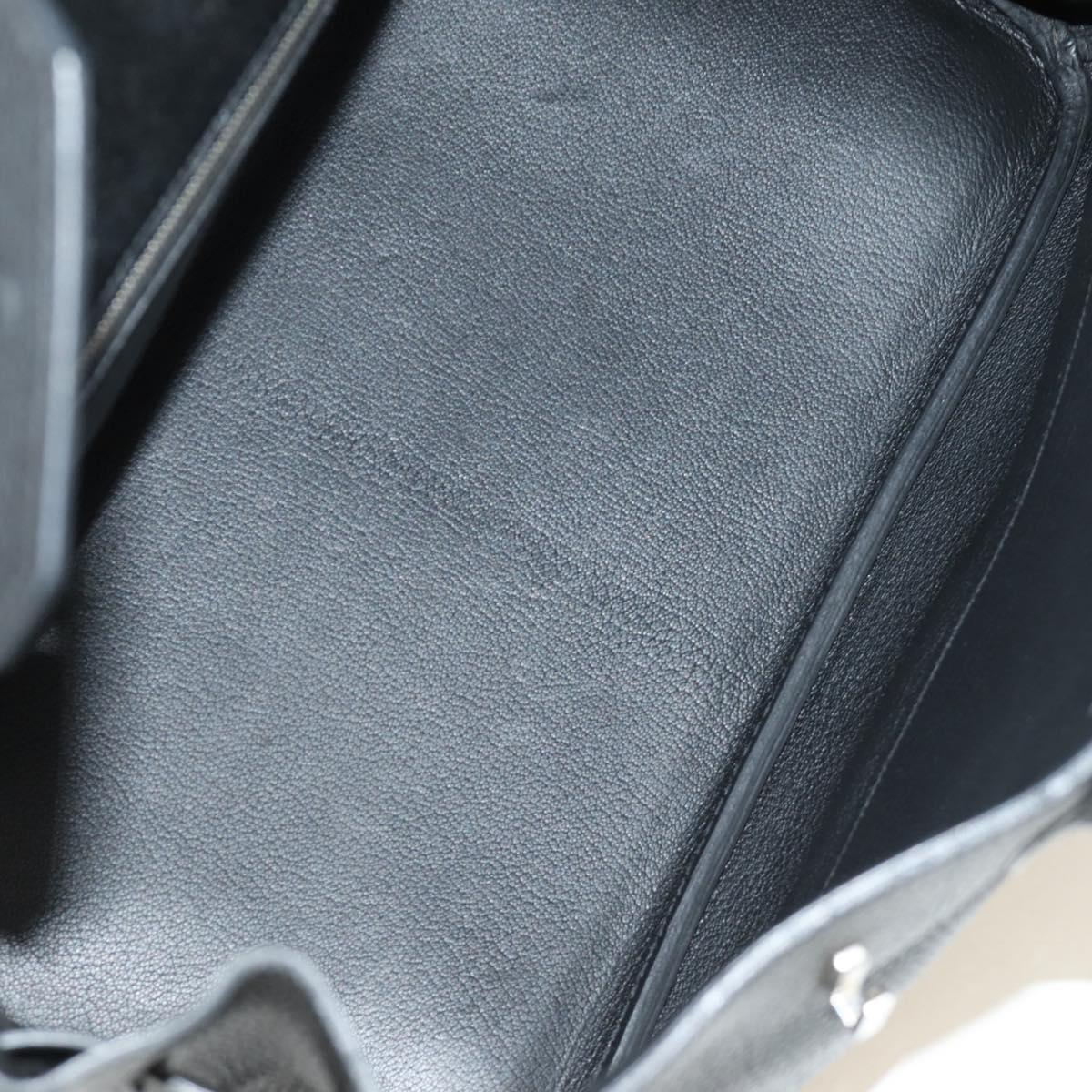 HERMES Birkin 35 Hand Bag Taurillon Leather Black Silver Auth 181827SM