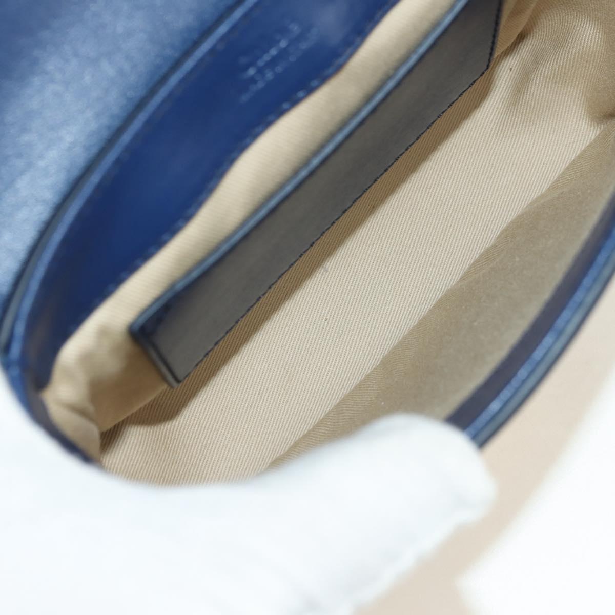Chloe Chloe C Hand Bag Leather 2way Blue Gold Auth 181830M