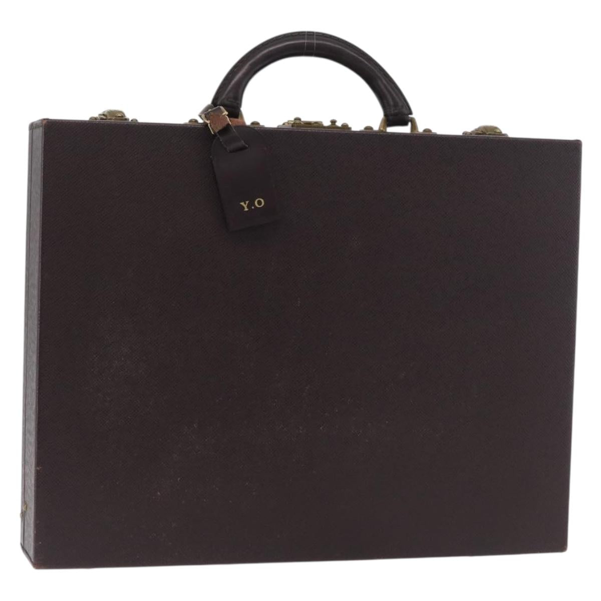 LOUIS VUITTON Taiga President Briefcase Acajou M30006 LV Auth 181846