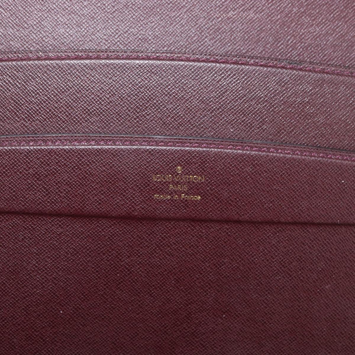 LOUIS VUITTON Taiga President Briefcase Acajou M30006 LV Auth 181846