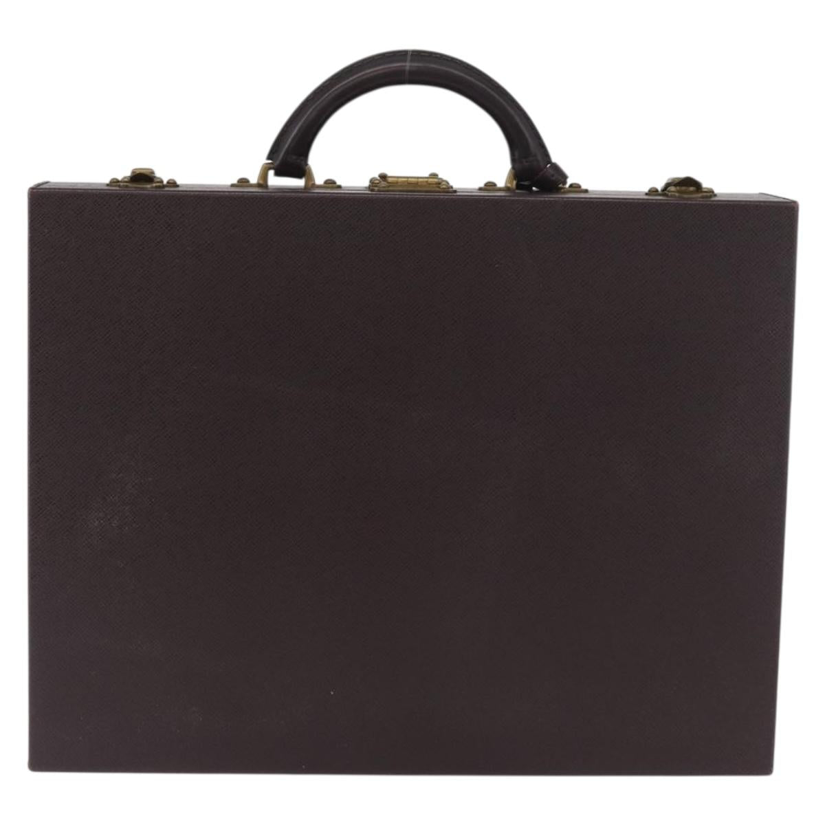 LOUIS VUITTON Taiga President Briefcase Acajou M30006 LV Auth 181846