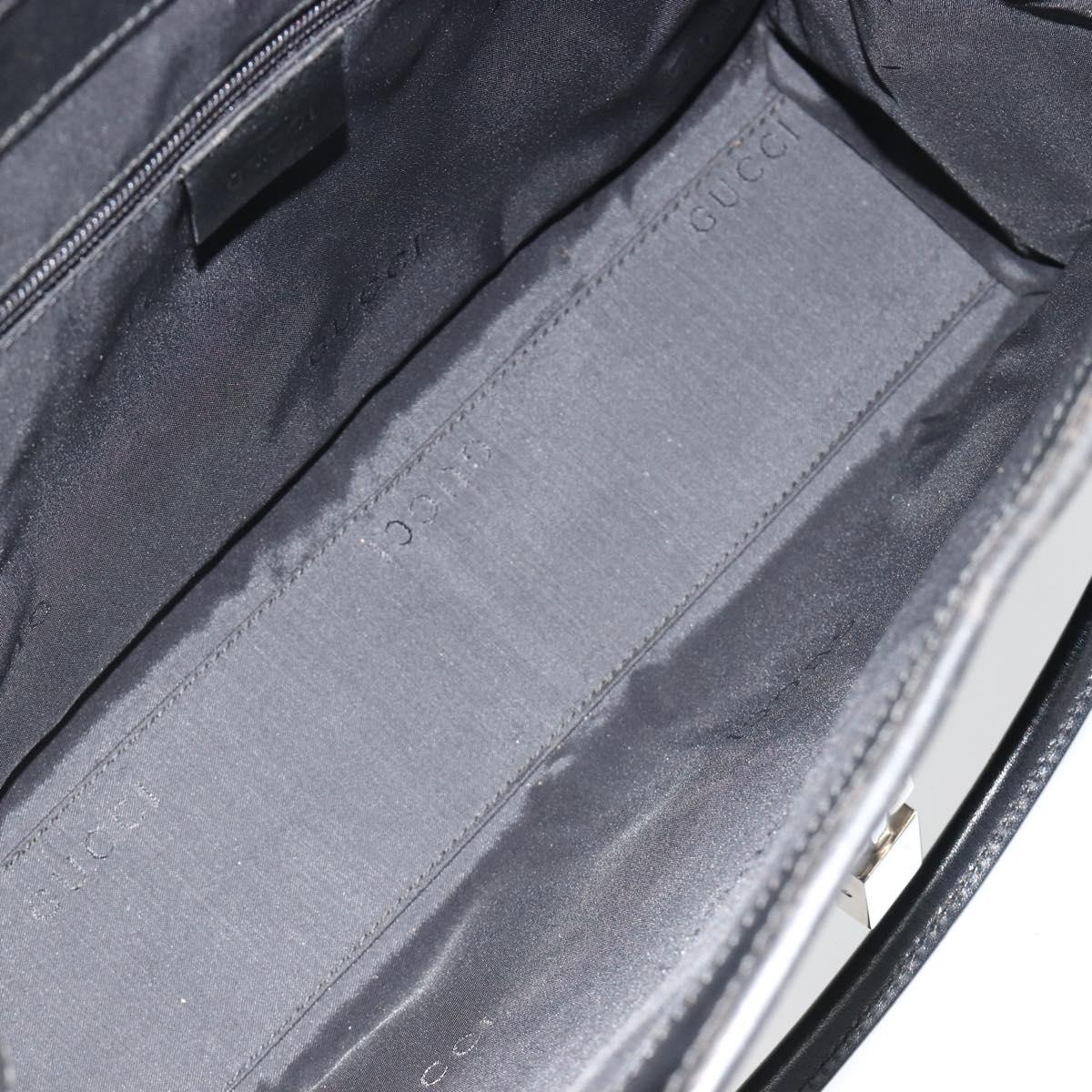 GUCCI GG Canvas Tote Bag Black Silver 002 1073 Auth 181850