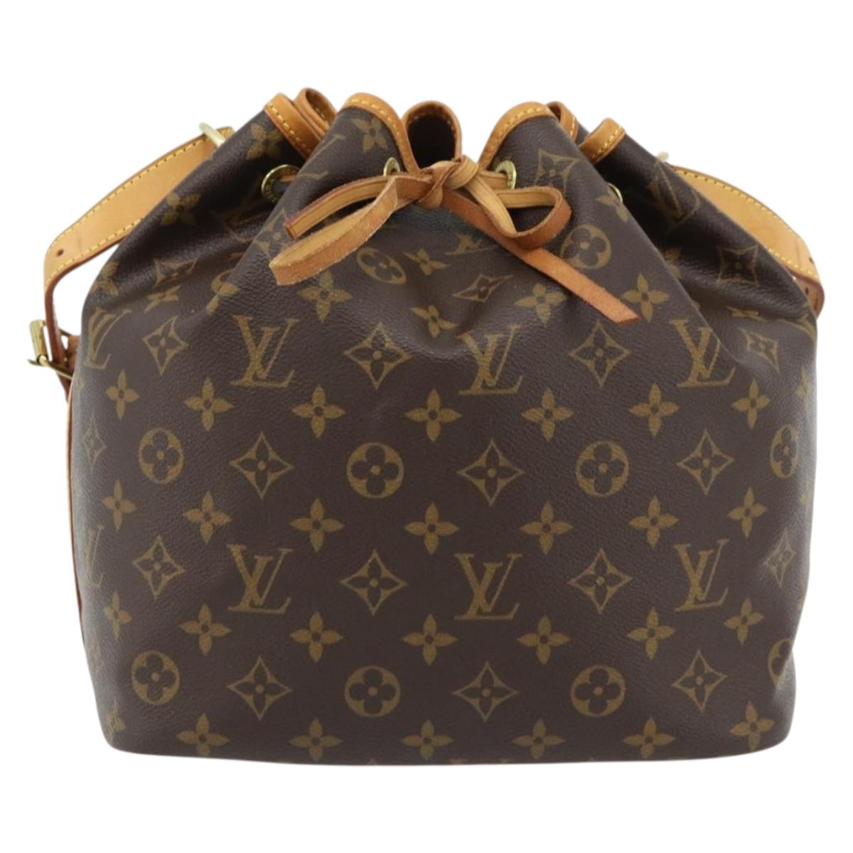 LOUIS VUITTON Monogram Petit Noe Shoulder Bag M42226 LV Auth 181855SAV