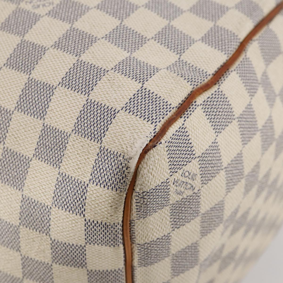 LOUIS VUITTON Damier Azur Keepall 50 Boston Bag N41430 LV Auth 181864