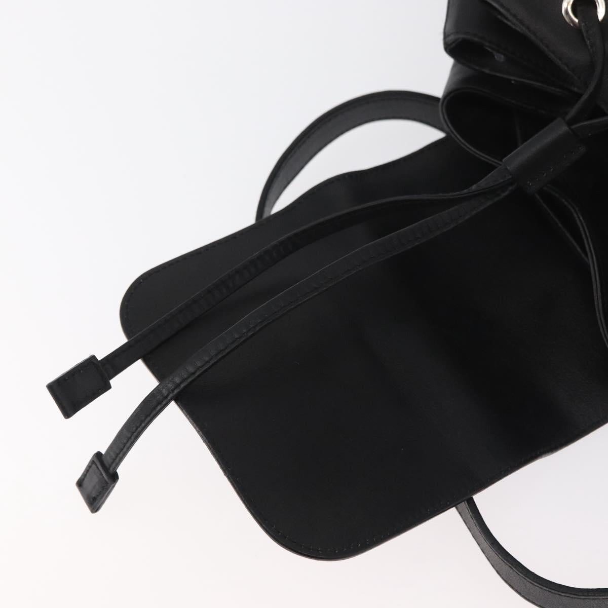 GUCCI Jackie Backpack Leather Black Silver 003 0245 Auth 181865A