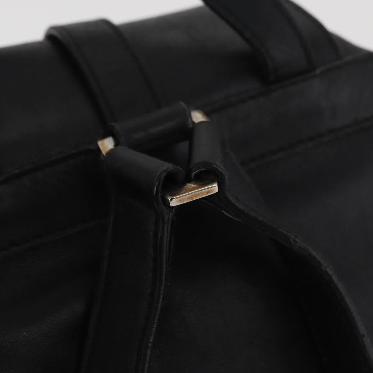 GUCCI Jackie Backpack Leather Black Silver 003 0245 Auth 181865A