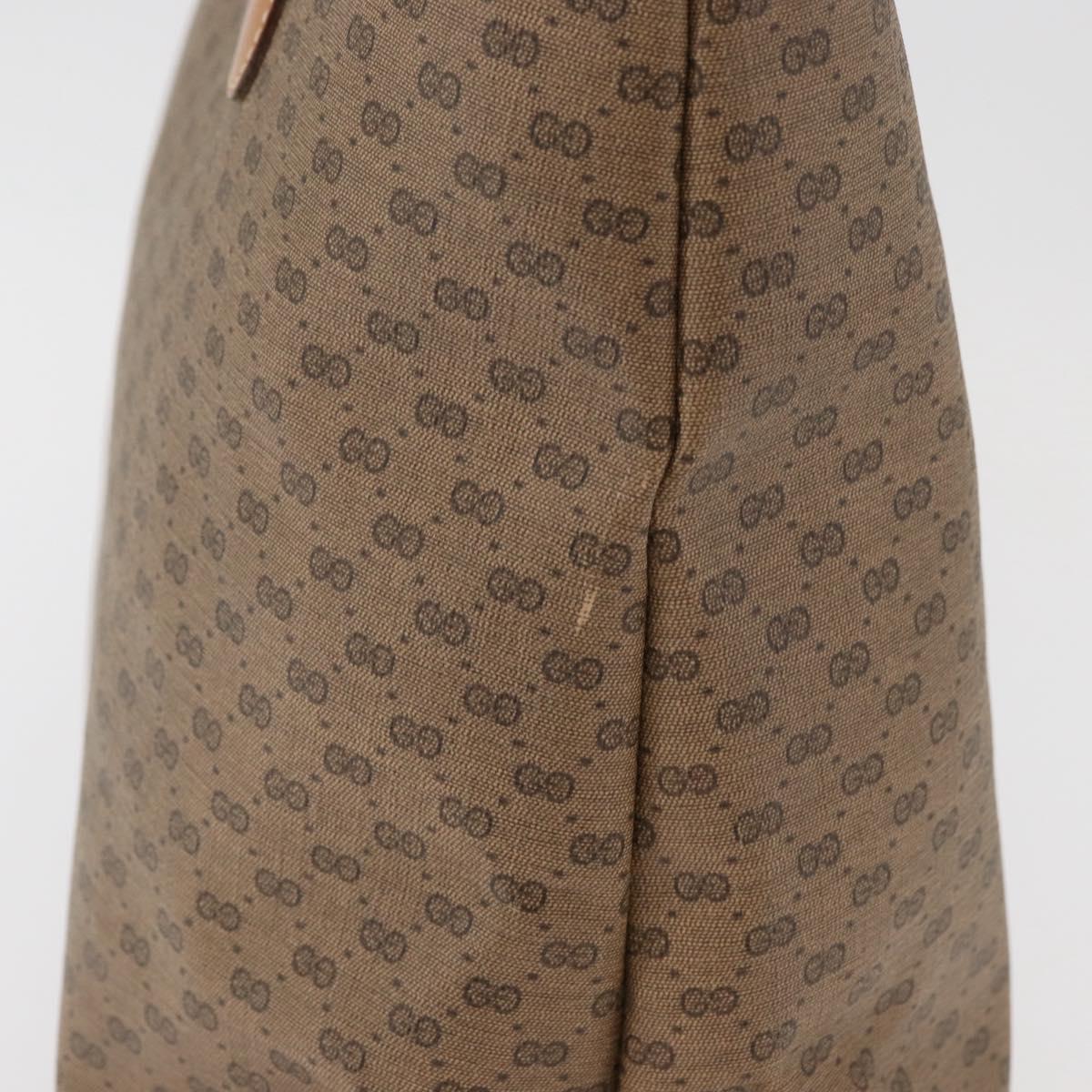 GUCCI Micro GG Supreme Tote Bag PVC Beige Gold Auth 181868