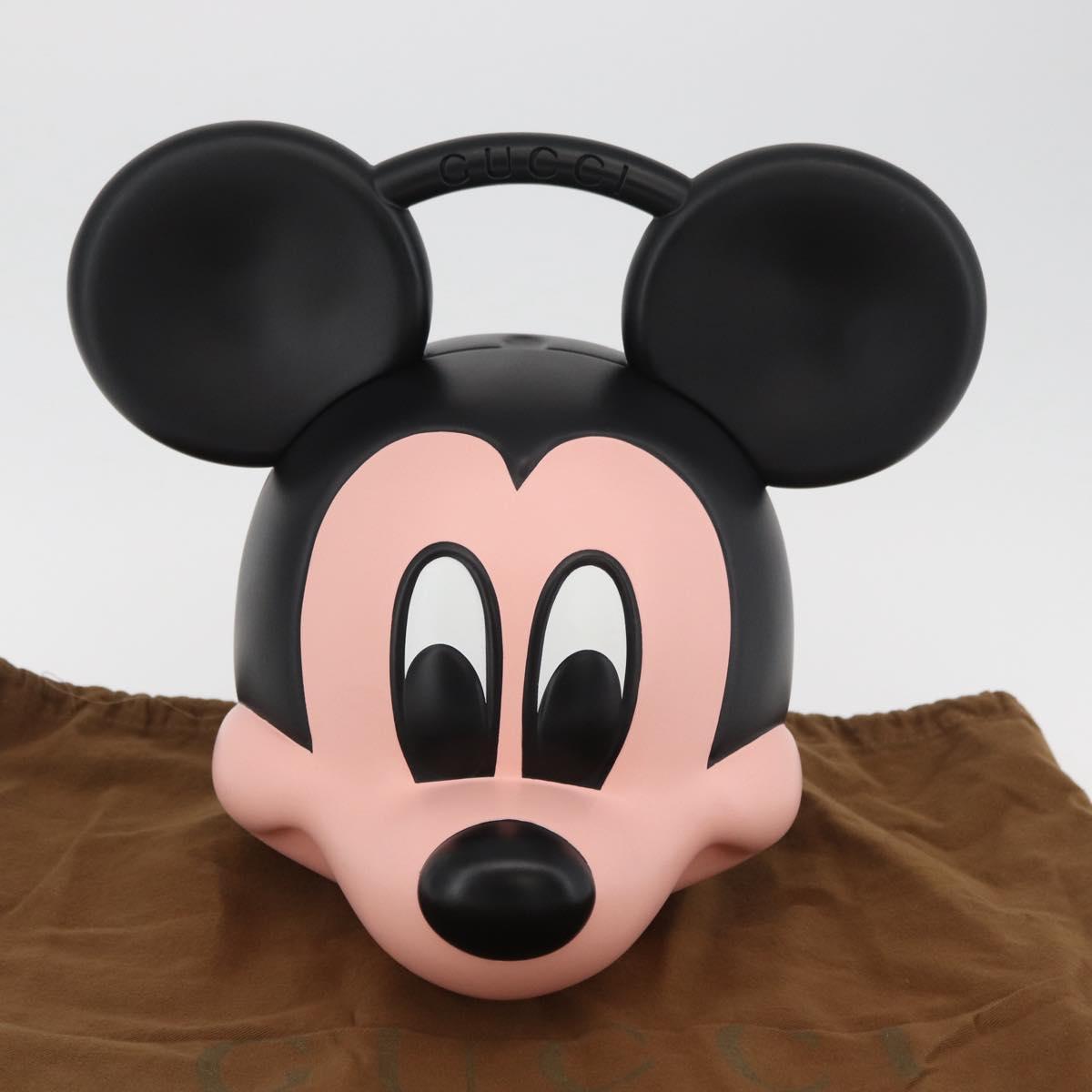 GUCCI Mickey's 90th Anniversary Hand Bag plastic Black Auth 181907SM