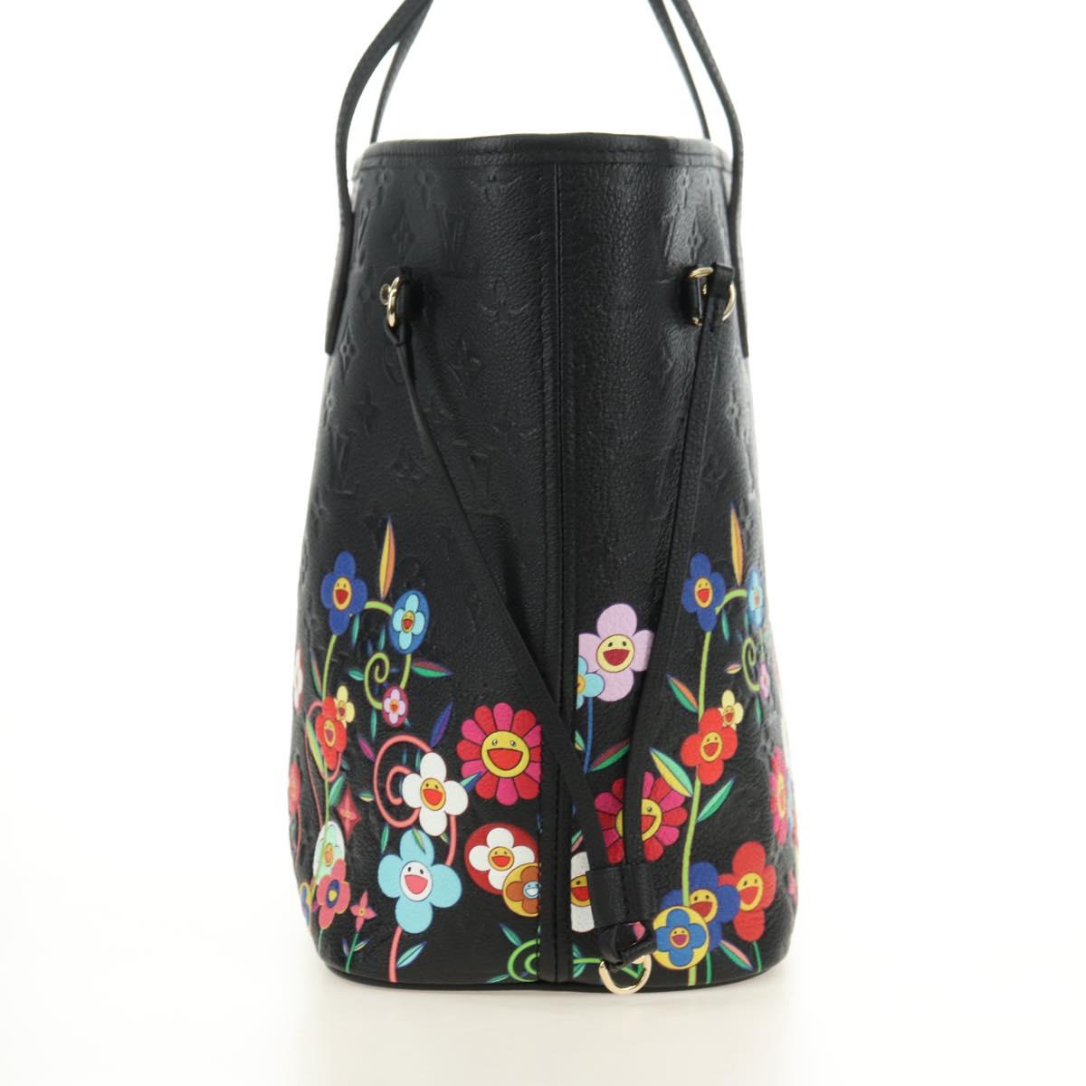 LOUIS VUITTON Empreinte Neverfull MM Tote Bag Black M13675 LV Auth 181918SAM