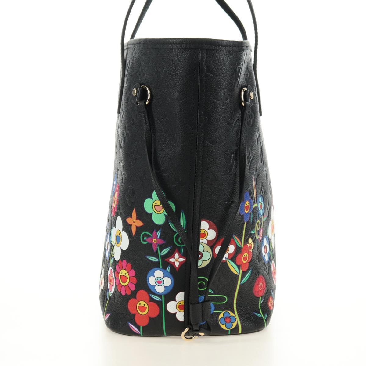 LOUIS VUITTON Empreinte Neverfull MM Tote Bag Black M13675 LV Auth 181918SAM