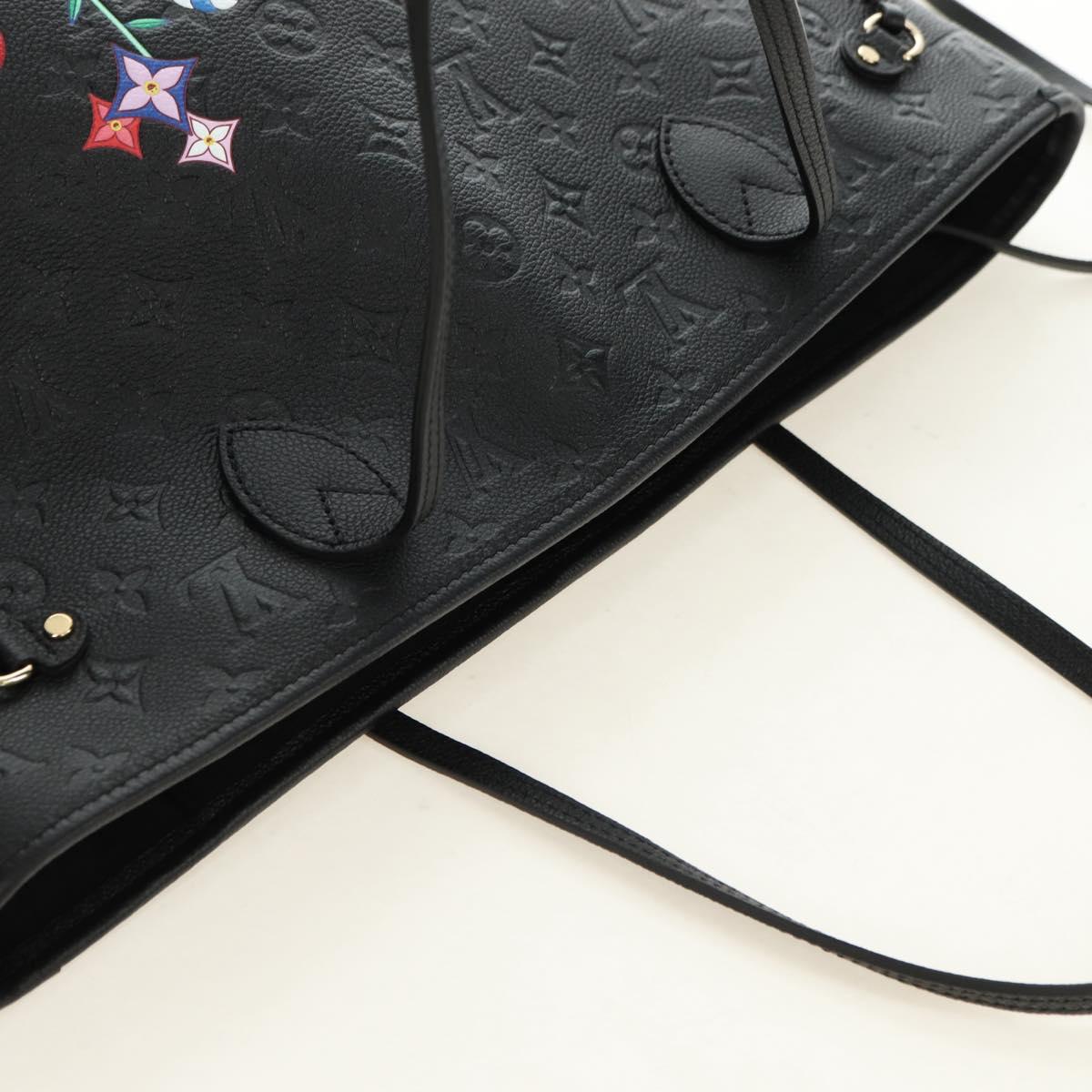 LOUIS VUITTON Empreinte Neverfull MM Tote Bag Black M13675 LV Auth 181918SAM