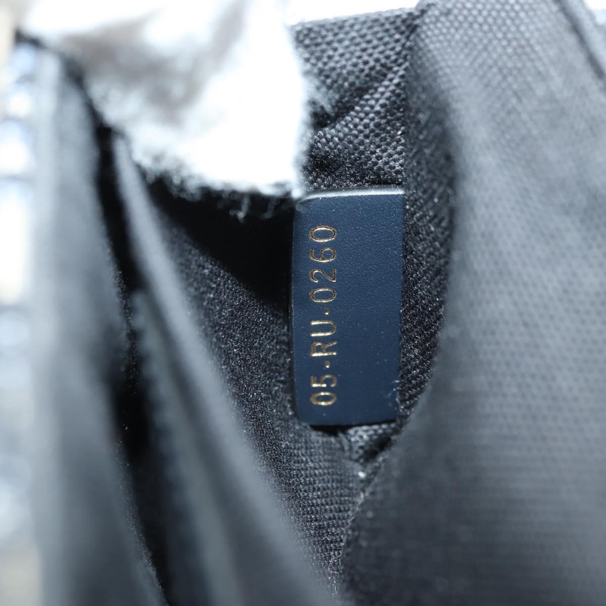 Christian Dior Trotter Canvas Oblique 30 Montaigne Bag Navy Gold Auth 181920M