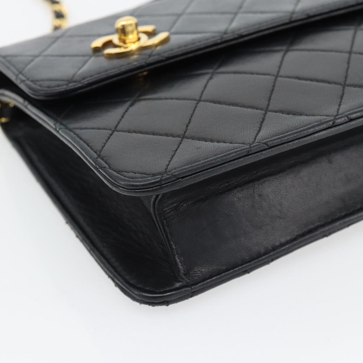 CHANEL Matelasse 23 Double Turn Lock Chain Lamb Skin 2way CC Auth 181941SAV
