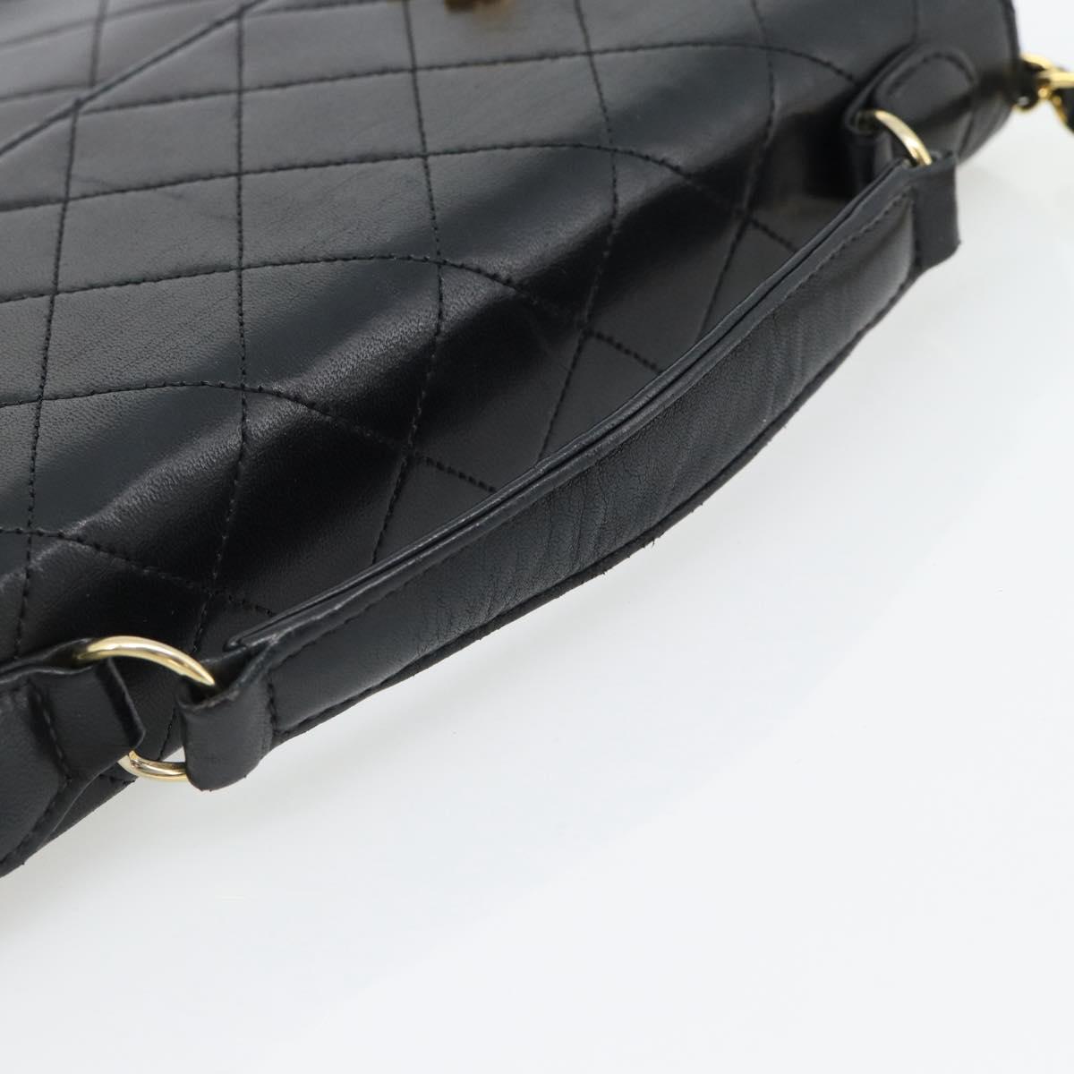 CHANEL Matelasse 23 Double Turn Lock Chain Lamb Skin 2way CC Auth 181941SAV