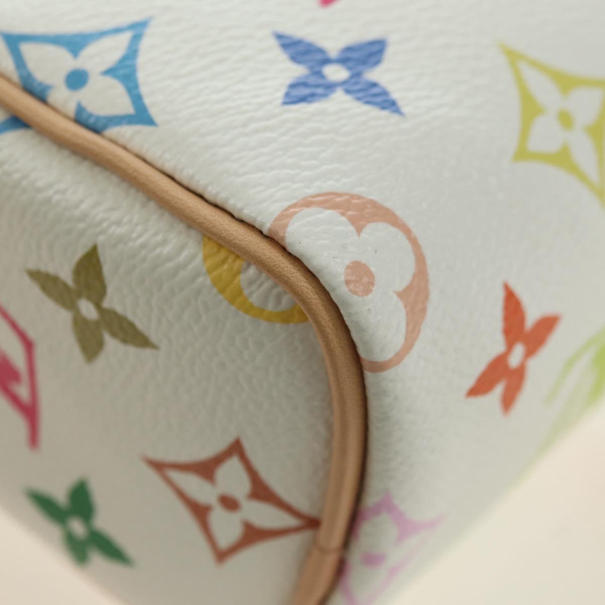 LOUIS VUITTON Multicolor Nano Speedy Hand Bag 2way White M13391 Auth 181947SAM