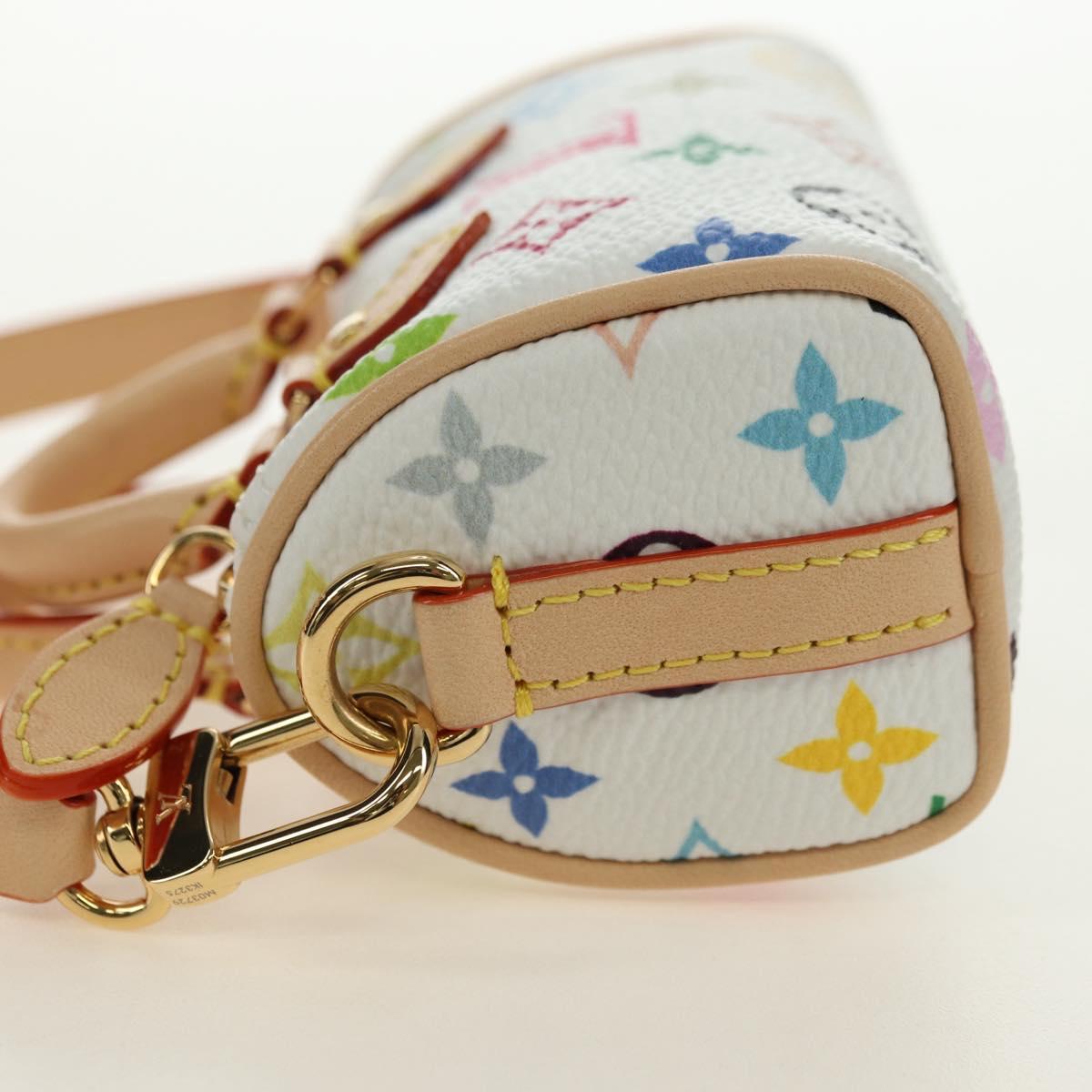 LOUIS VUITTON Multicolor Micro Speedy Bag Charm White M03729 LV Auth 181949SAM