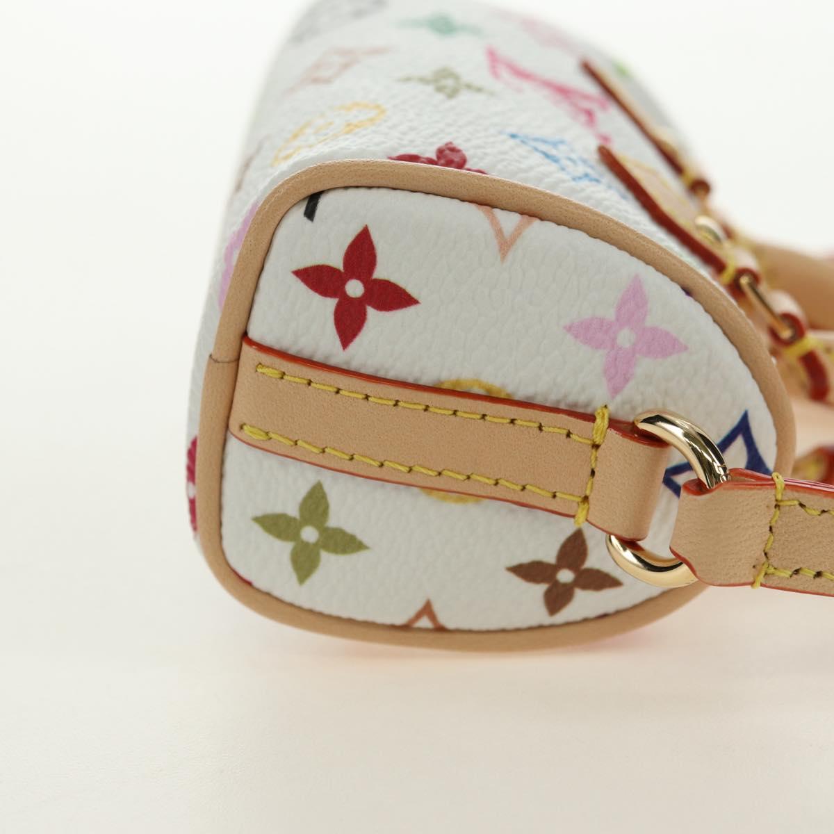 LOUIS VUITTON Multicolor Micro Speedy Bag Charm White M03729 LV Auth 181949SAM