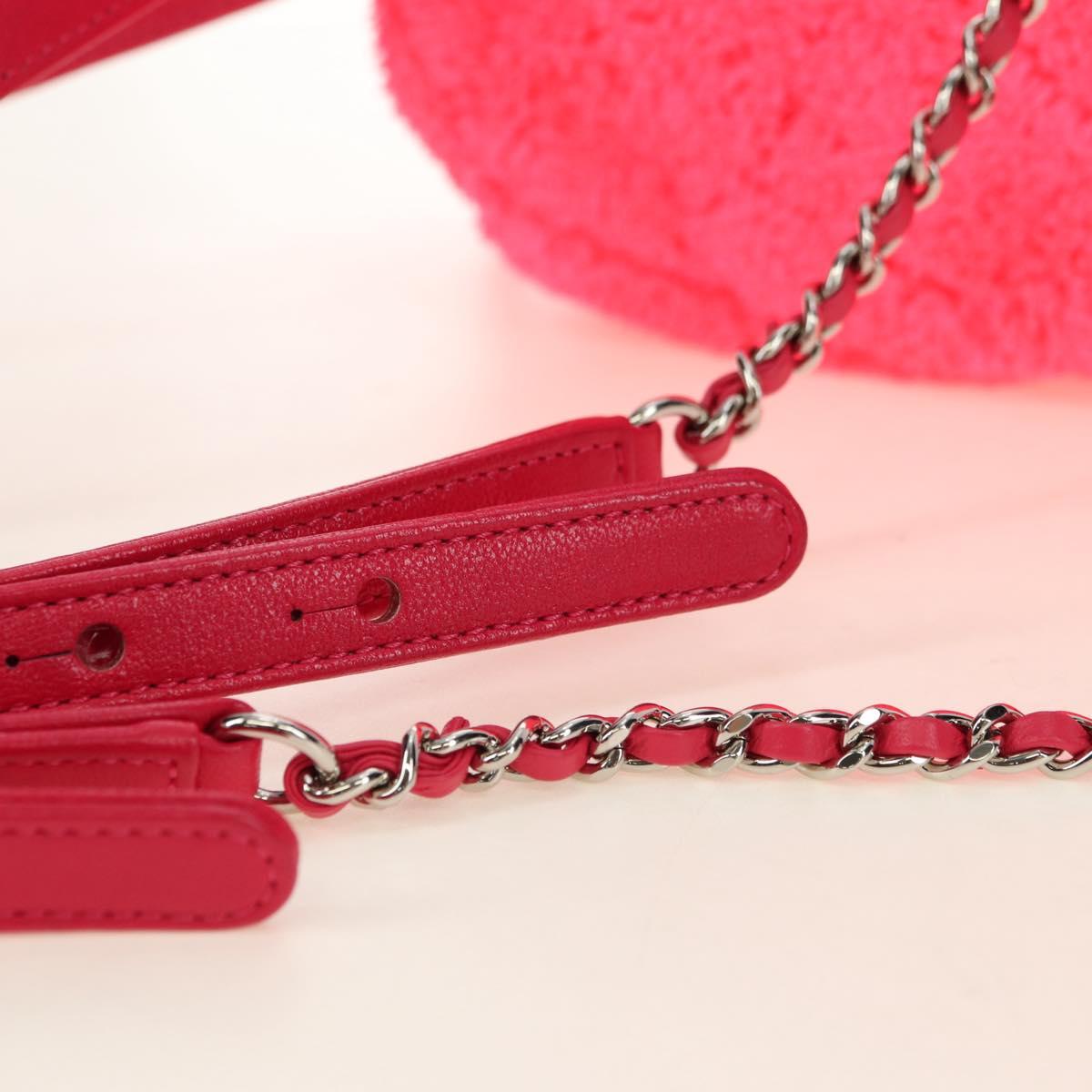 CHANEL Matelasse Chain Backpack pile Pink Silver CC Auth 181955M