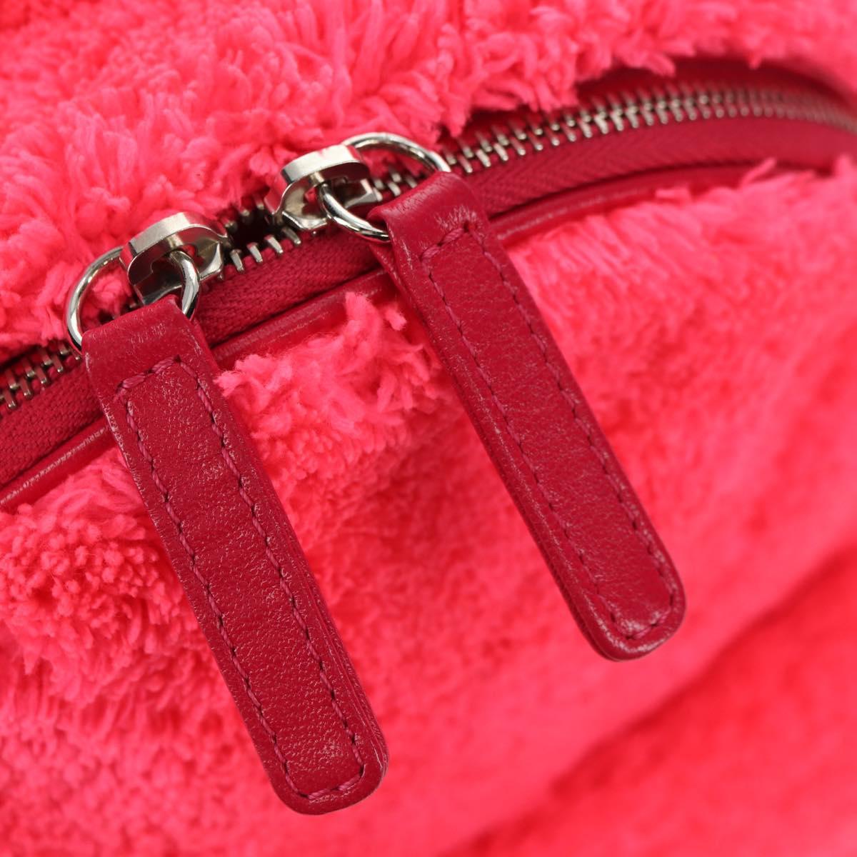 CHANEL Matelasse Chain Backpack pile Pink Silver CC Auth 181955M