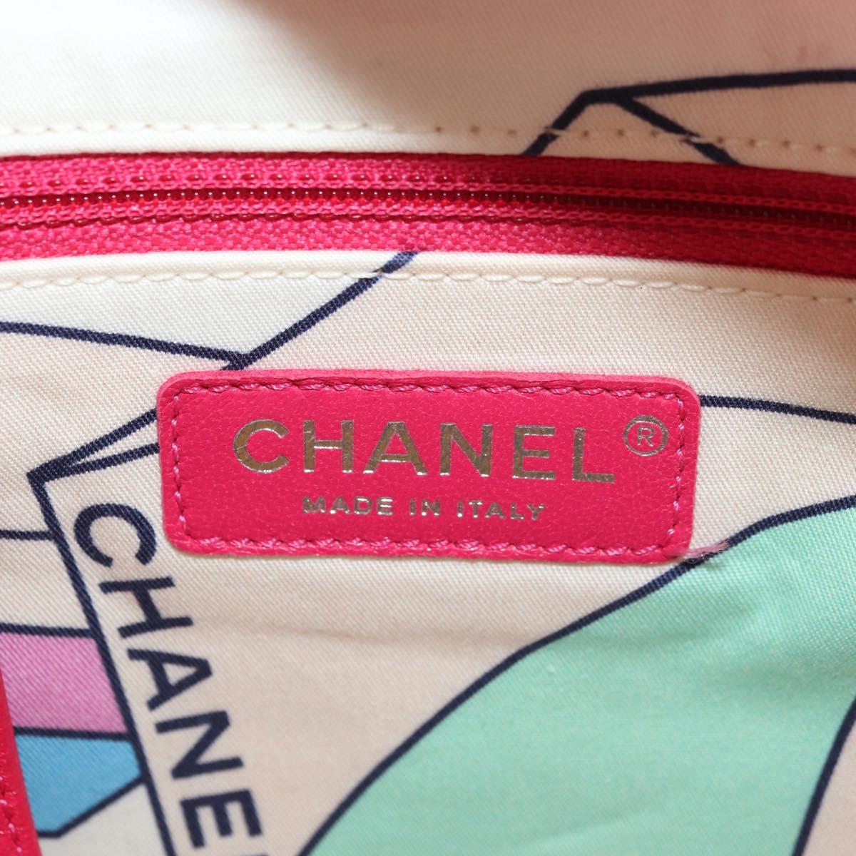 CHANEL Matelasse Chain Backpack pile Pink Silver CC Auth 181955M