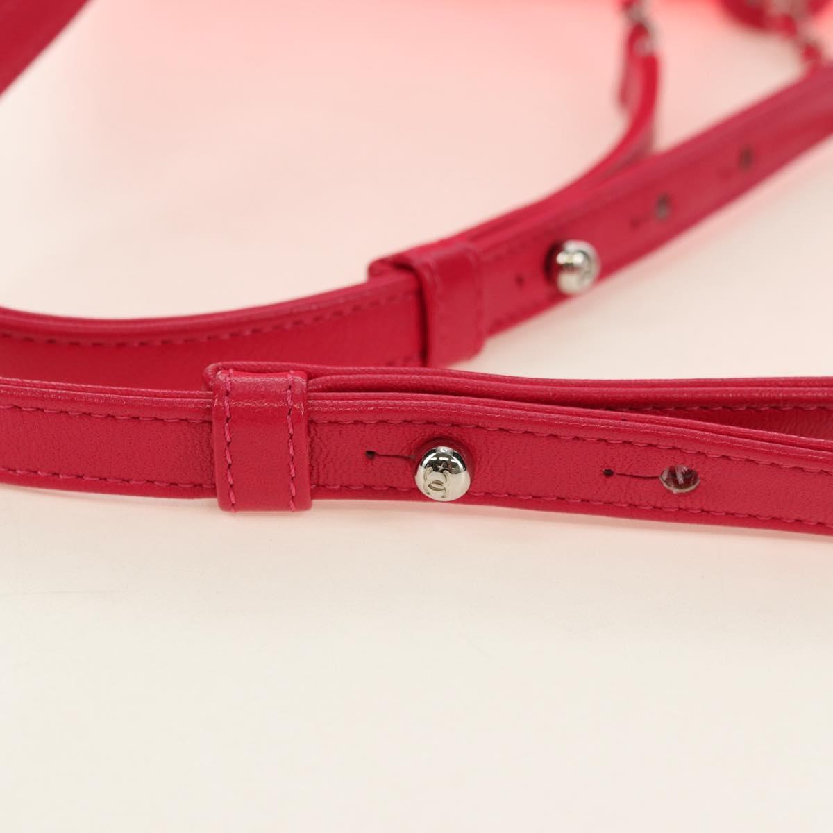 CHANEL Matelasse Chain Backpack pile Pink Silver CC Auth 181955M