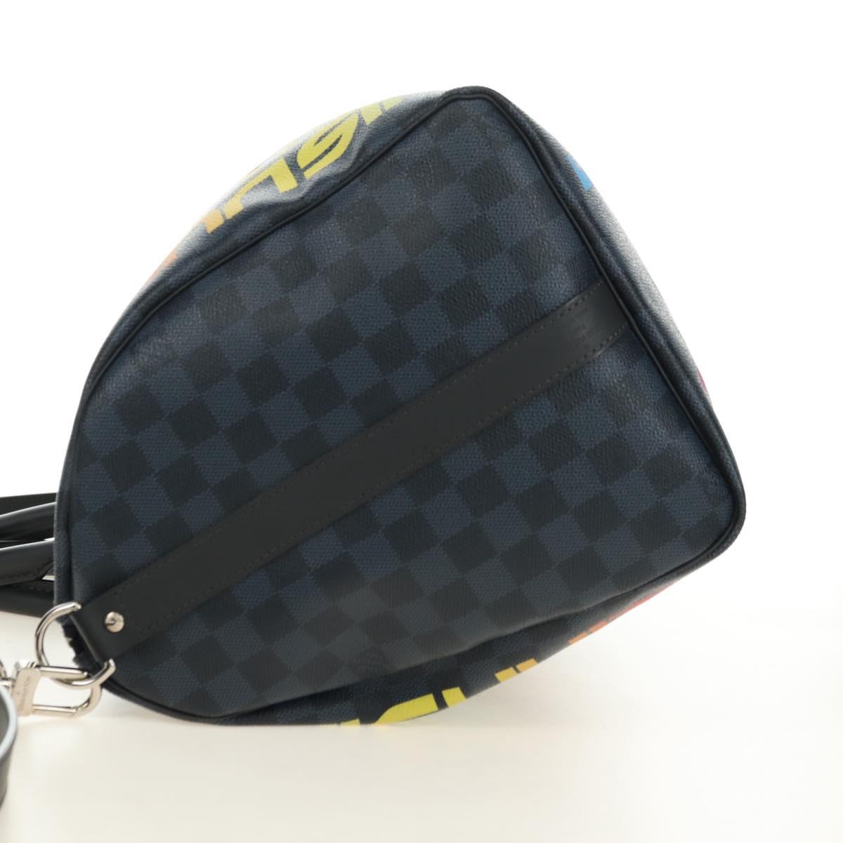LOUIS VUITTON Damier Cobalt Keepall Bandouliere 45 Bag N50002 LV Auth 181958M