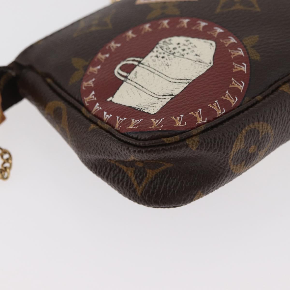 LOUIS VUITTON Monogram Patch Mini Pochette Accessoires Pouch M95804 Auth 181966V