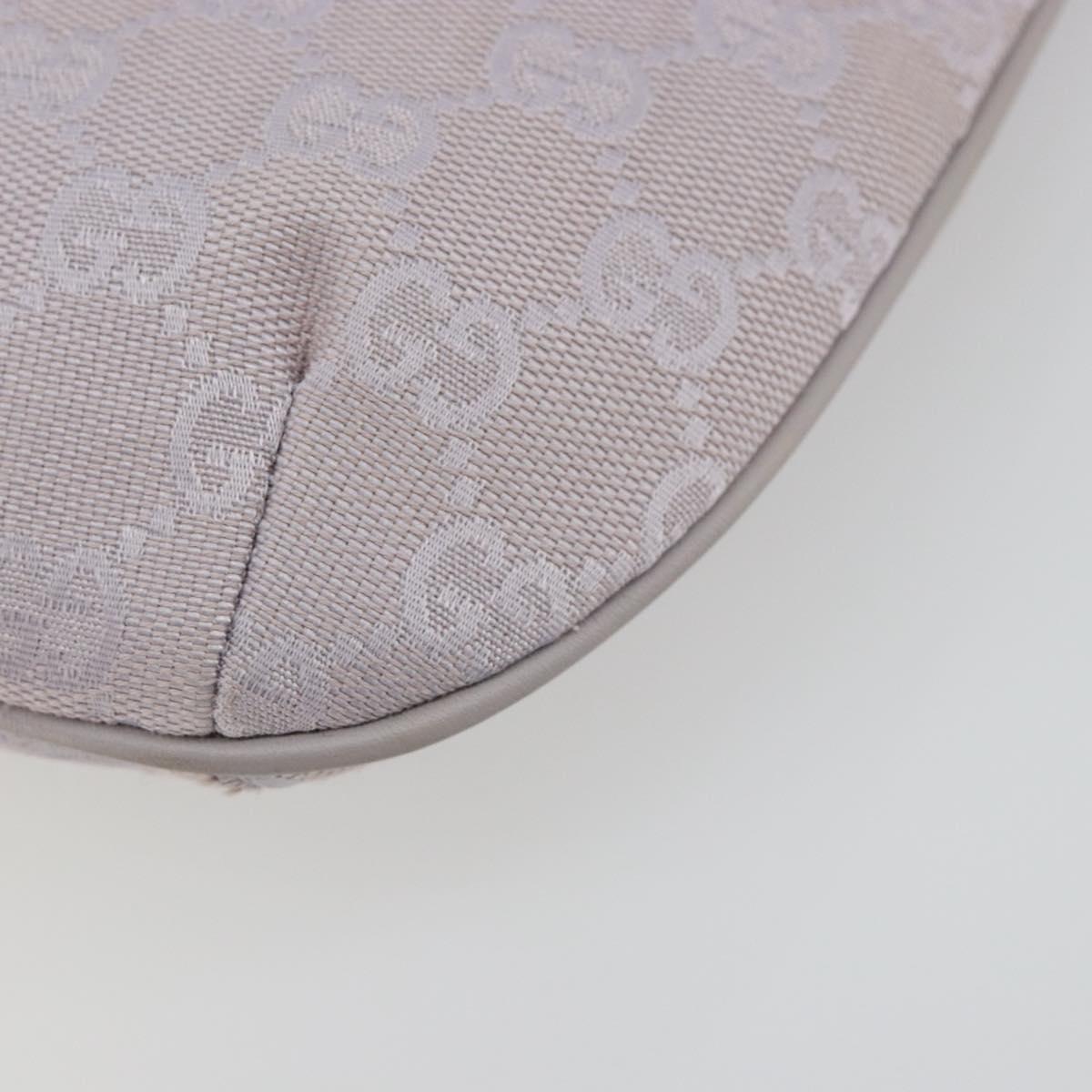 GUCCI GG Canvas Shoulder Bag Lavende Silver 32160 Auth 181980A
