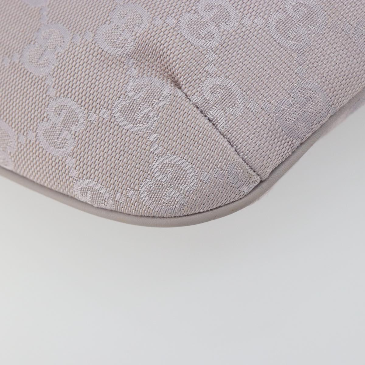 GUCCI GG Canvas Shoulder Bag Lavende Silver 32160 Auth 181980A