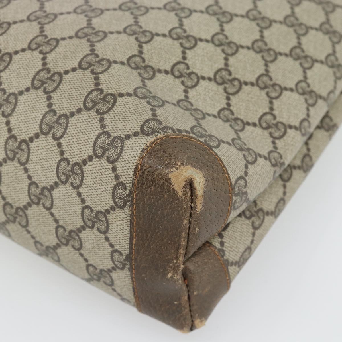 GUCCI GG Supreme Web Sherry Line Tote Bag PVC Beige 41 004 4465 Auth 181984