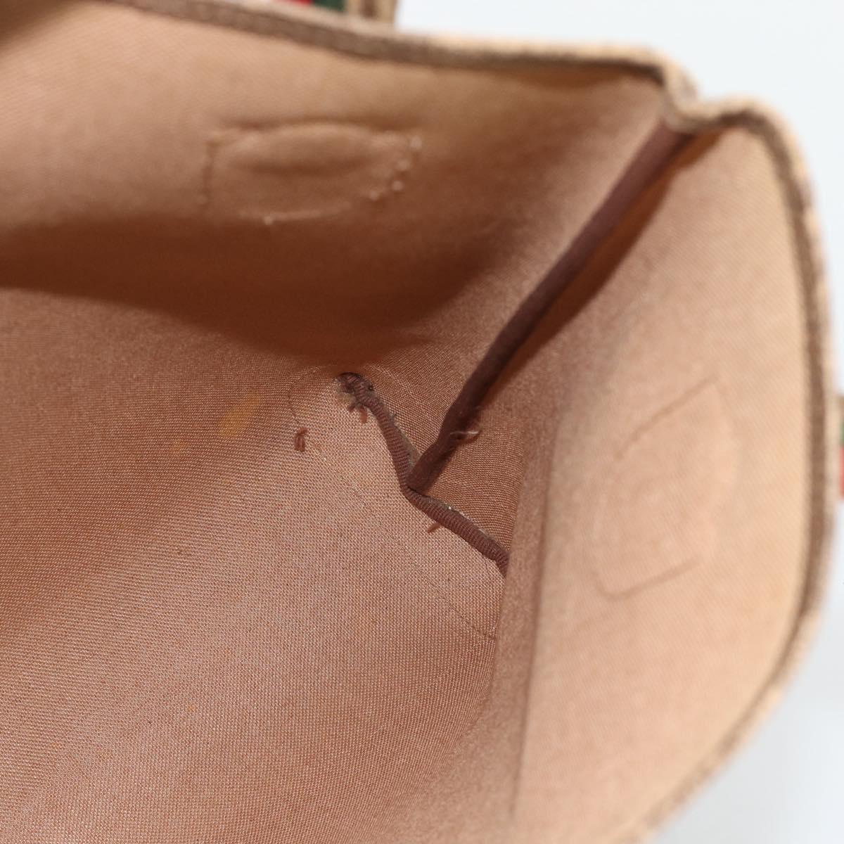 GUCCI GG Supreme Web Sherry Line Tote Bag PVC Beige 41 004 4465 Auth 181984