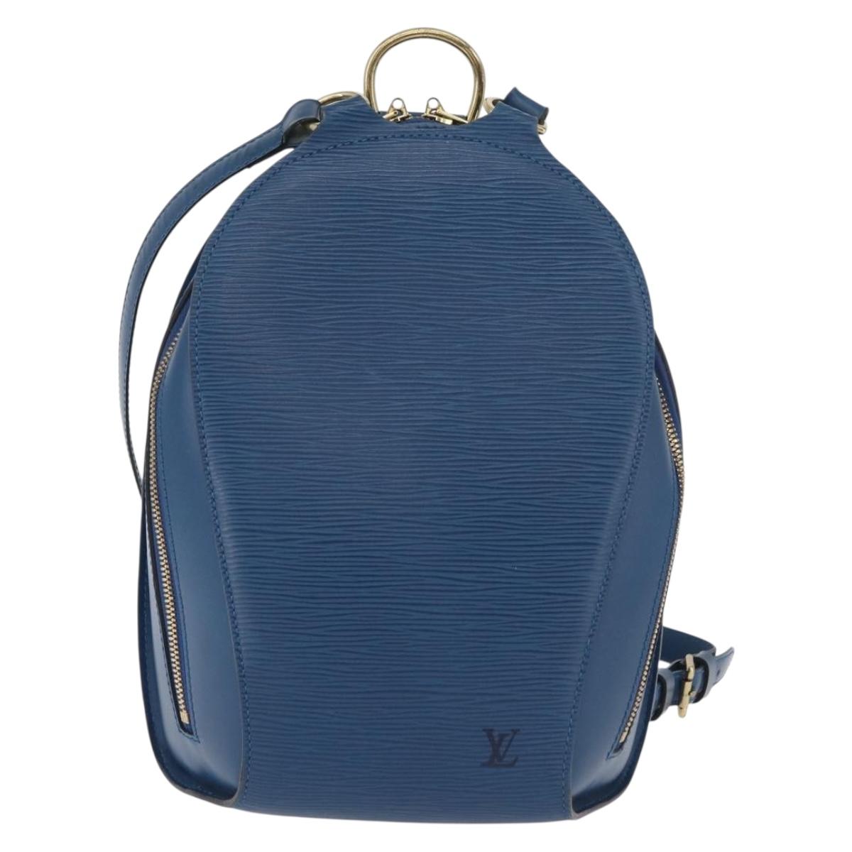 LOUIS VUITTON Epi Mabillon Backpack Blue M52235 LV Auth 181994
