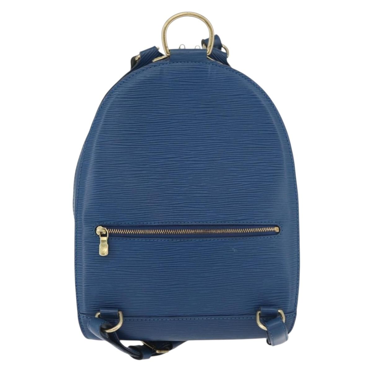 LOUIS VUITTON Epi Mabillon Backpack Blue M52235 LV Auth 181994