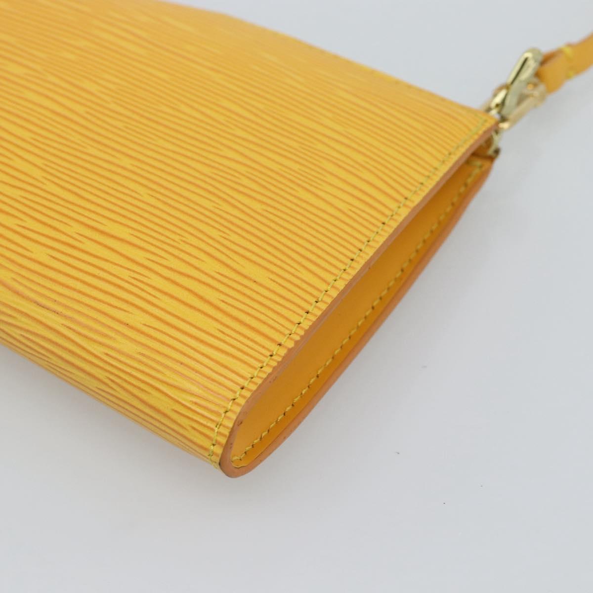 LOUIS VUITTON Epi Pochette Accessoires Pouch Yellow M52949 LV Auth 181996A