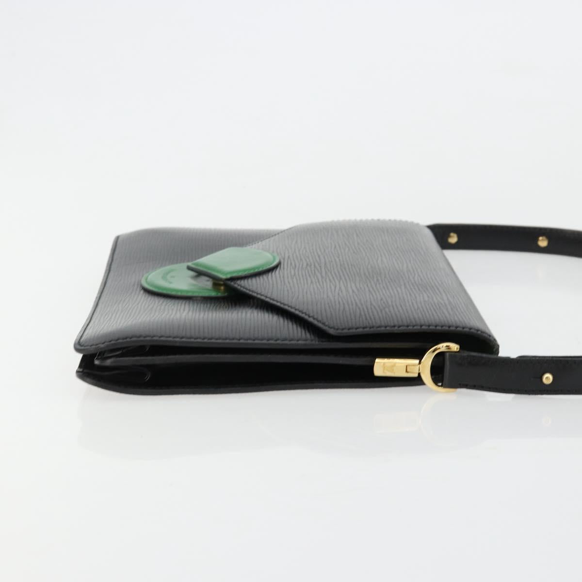LOUIS VUITTON Epi Osh Shoulder Bag Black Green M52444 LV Auth 181997