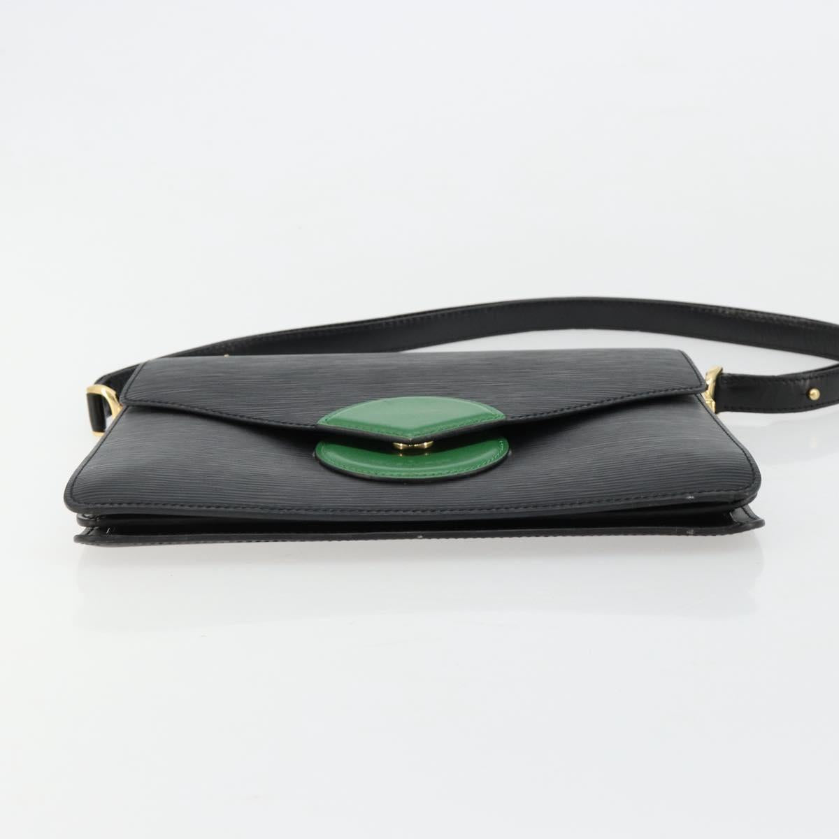 LOUIS VUITTON Epi Osh Shoulder Bag Black Green M52444 LV Auth 181997