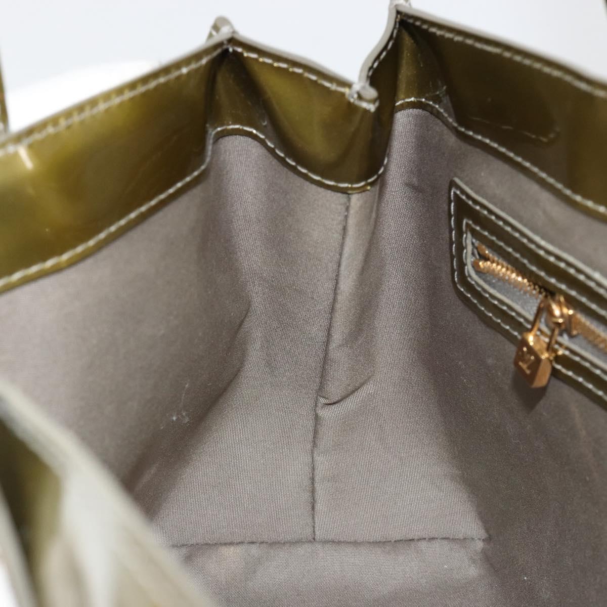 LOUIS VUITTON Monogram Vernis Wilshire PM Hand Bag Veil bronze LV Auth 182003