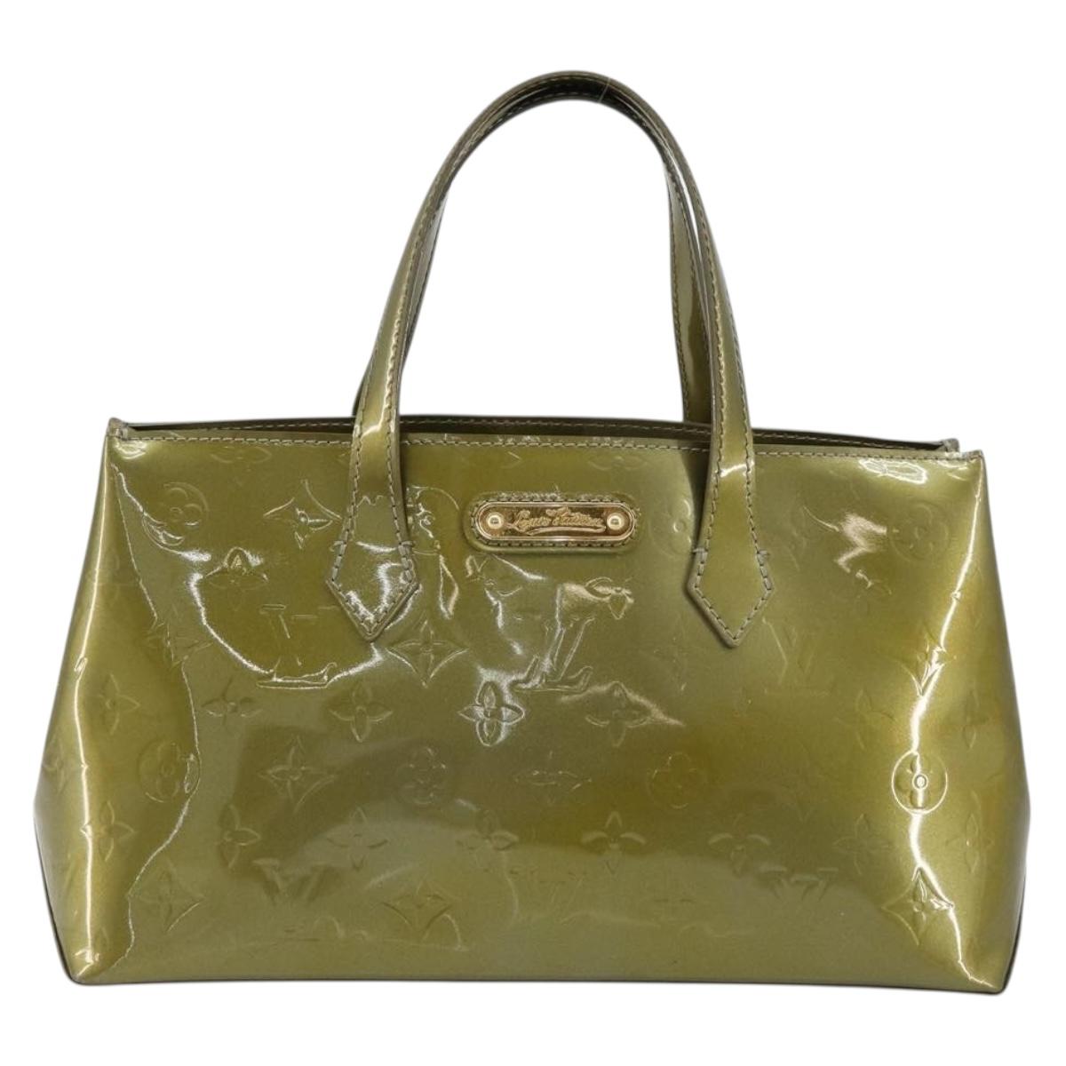 LOUIS VUITTON Monogram Vernis Wilshire PM Hand Bag Veil bronze LV Auth 182003