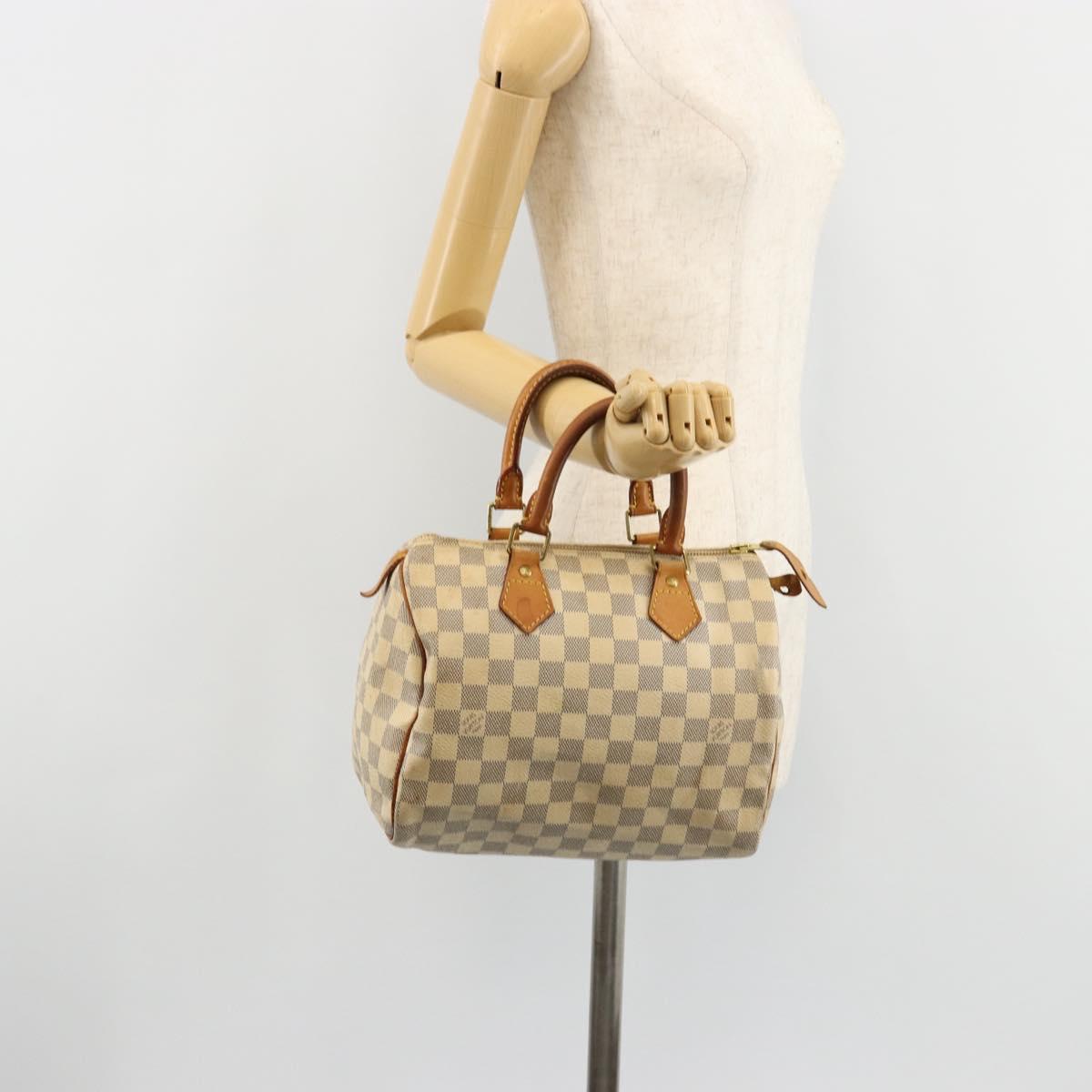 LOUIS VUITTON Damier Azur Speedy 25 Hand Bag N41534 LV Auth 182004