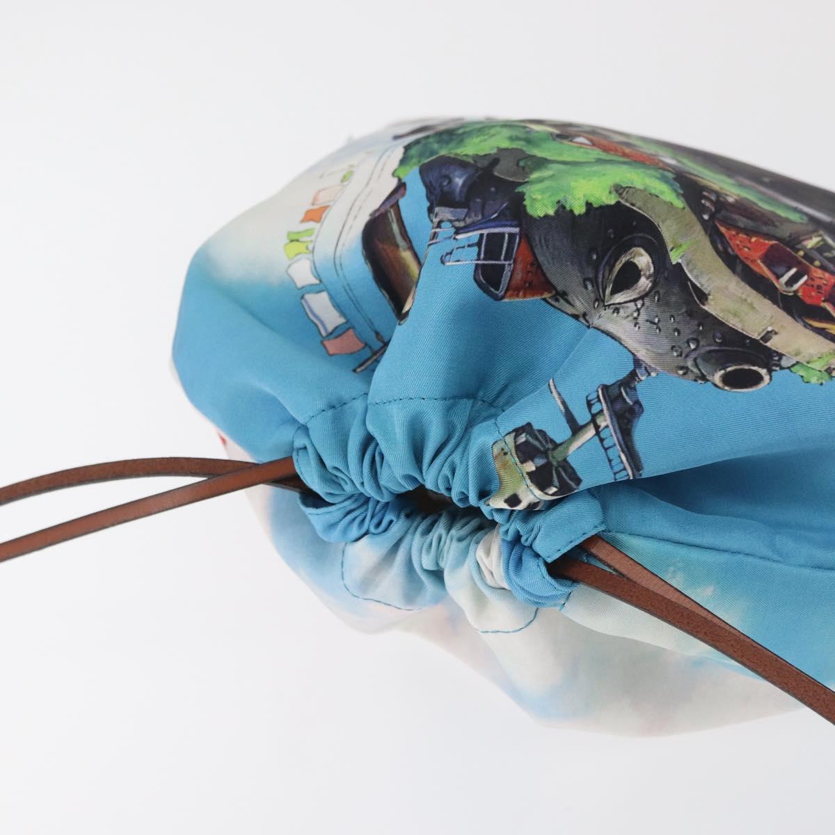 LOEWE Studio Ghibli Collaboration Purse Pouch Nylon Blue Auth 182024SM